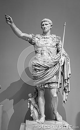 Statue of Roman Emperor Augustus Prima Stock Photo