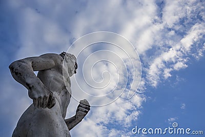 Statue of a runner Stock Photo