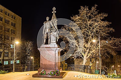 Statue of Russian tsar Nicholas II in Belgrade Stock Photo