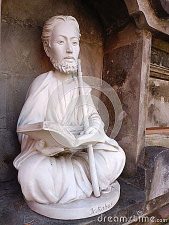 Statue of Saint James in Balinese style Editorial Stock Photo