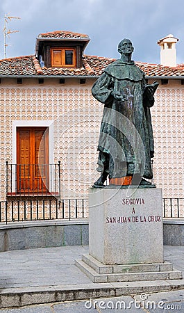 Statue of Saint John of the Cross, Segovia, Spain Stock Photo