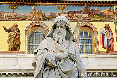 Statue of Saint Paul, Rome Stock Photo