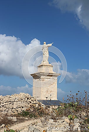 Statue Saint Paul, St Paul's Island, Malta Stock Photo