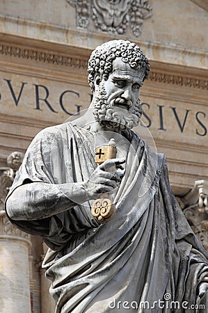 Statue of Saint Peter the Apostle Stock Photo