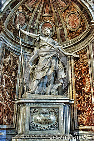 Statue in Saint Peter Cathedral in Vatican Editorial Stock Photo