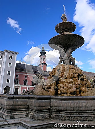 Statue in Salzburg Stock Photo