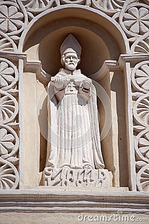 San Andreas statue on cathedral, Comayagua, Honduras. Stock Photo