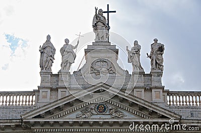 Statue San Giovanni in Laterano Basilica Roma Stock Photo