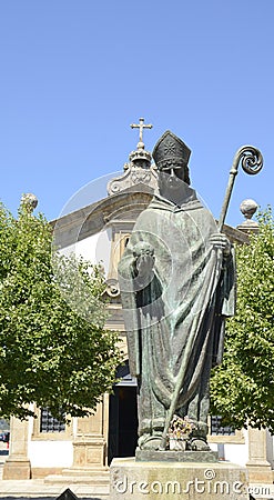 Statue of San Teotonio Editorial Stock Photo