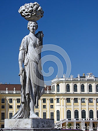 Statue at schonbrunn gardens Editorial Stock Photo