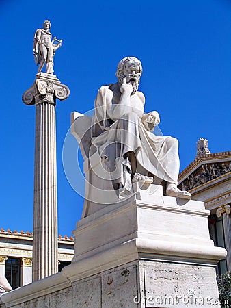 Statue sculpture of Plato Stock Photo