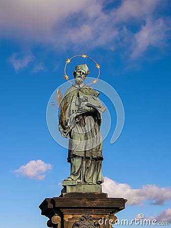 Statue of St. John of Nepomuk Stock Photo