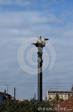 The statue of St. Sophia in Sofia`s city centre. Editorial Stock Photo