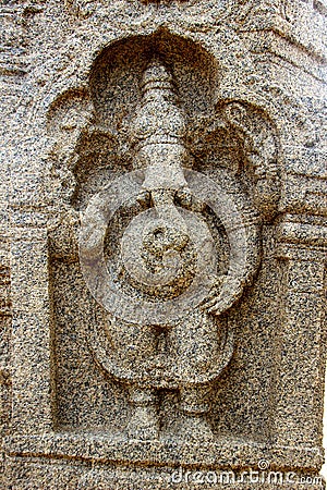 Statue of Standing Ganesha, Lepakshi Stock Photo