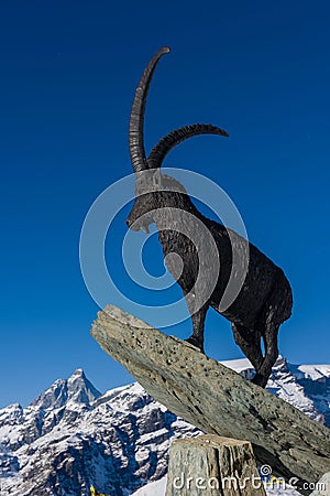 Statue of Steinbock Editorial Stock Photo