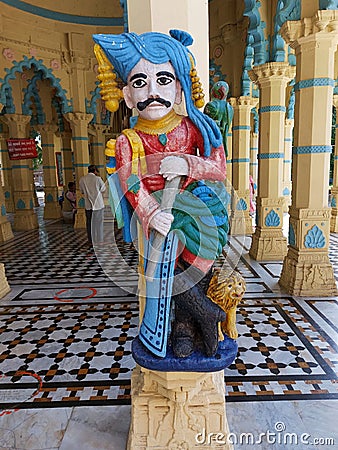 Statue in the Sudama Temple Porbandar in Gujarat, India Editorial Stock Photo