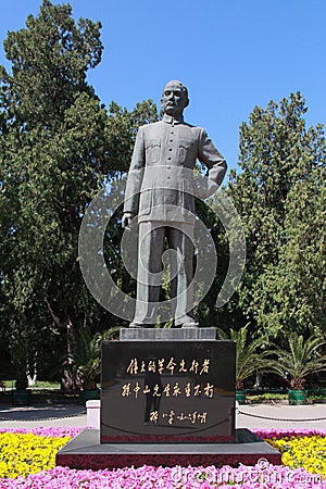 Statue of Sun Yat-sen Editorial Stock Photo