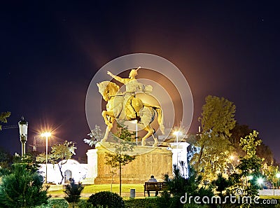 The statue of Tamerlane Stock Photo