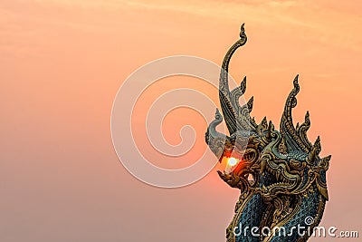 Statue at Temple Sirindhorn Wararam Phuproud Stock Photo