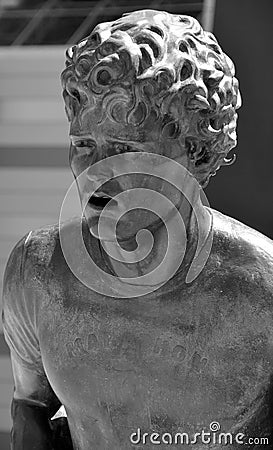 Statue of Terrance Stanley `Terry` Fox by Douglas Coupland Editorial Stock Photo