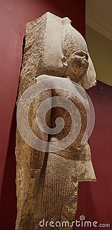 A Statue of 4th Dynasty Pharaoh Sneferu Editorial Stock Photo