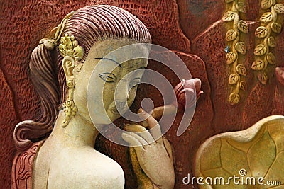 Statue of Thai women Editorial Stock Photo