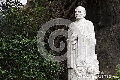 Statue of Thich Quang Duc a Vietnamese Buddhist monk who burned Editorial Stock Photo