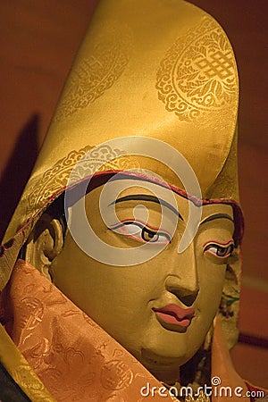 Statue in Tibetan Monastry Stock Photo