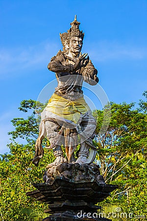 Statue in Tirta Empul Temple - Bali Island Indonesia Stock Photo