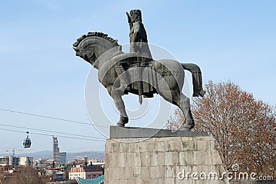 Statue of Vakhtang I Gorgasali Stock Photo