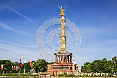 Victory Column in Berlin Stock Photo