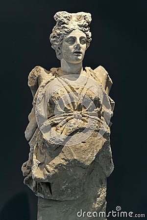 Statue of Victory, Philippi, Greece Editorial Stock Photo