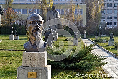 Sofia / Bulgaria - November 2017: Statue of Lenin in the museum of socialist art Editorial Stock Photo