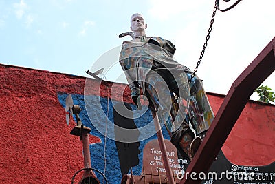 Statue of a walking man in the center of African arts in Havana, Cuba Editorial Stock Photo