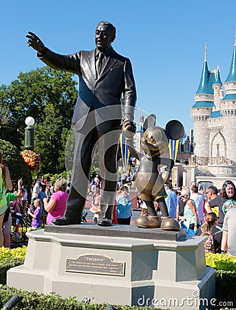 Walt Disney at the Magic Kingdom Editorial Stock Photo