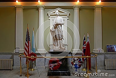 Statue of Warren in Bunker Hill Monument, Boston Editorial Stock Photo