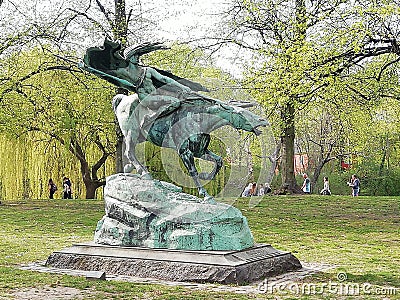 Statue of warrior on horse Editorial Stock Photo