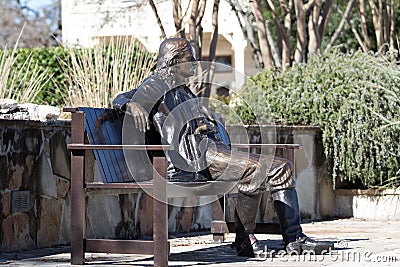The statue of wild bill in boerne texas Stock Photo