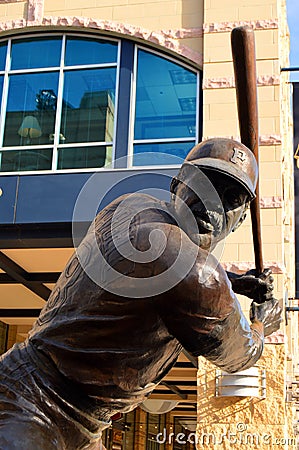 A statue of Willie Stargell at PNC Ballpark Editorial Stock Photo