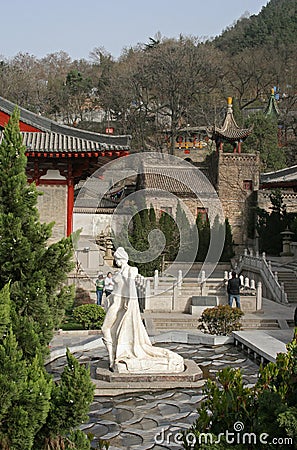 A statue of Yang Guifei at Xian Huaqing Hot Spring Editorial Stock Photo