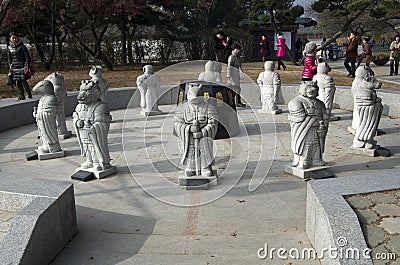 Statues of Chinese zodiac Editorial Stock Photo