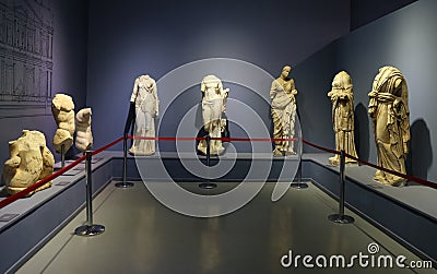 Statues in Ephesus Museum, Selcuk Town, Izmir, Turkey Editorial Stock Photo