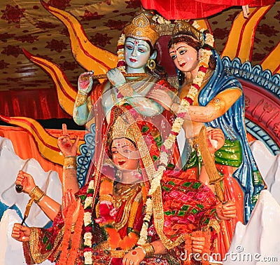 Statues of Hindu God and Goddesses Editorial Stock Photo