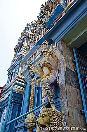 Statues of Hindu Sri Sivasubramaniya Swamy Temple , Colombo , Sri Lanka Stock Photo