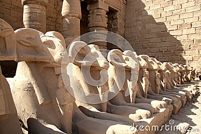 Statues in Karnak Temple Stock Photo