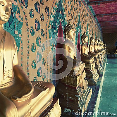 Statues of lord Buddha in thailand Stock Photo