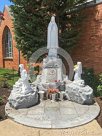 Statues of Our Lady of Fatima Editorial Stock Photo