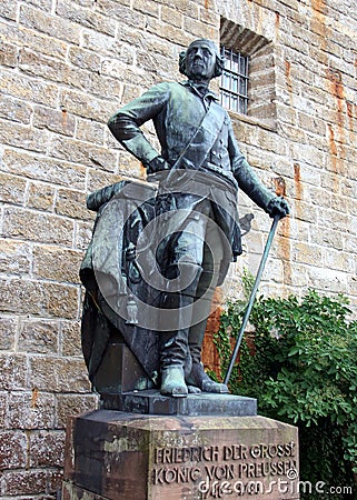 Statue of Friedrich the Great, King of Prussia, 1740-1786, Bisingen, Germany Editorial Stock Photo