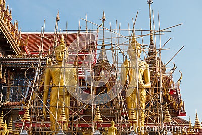 Statues under maintenance Editorial Stock Photo