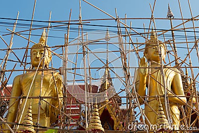 Statues under maintenance Editorial Stock Photo